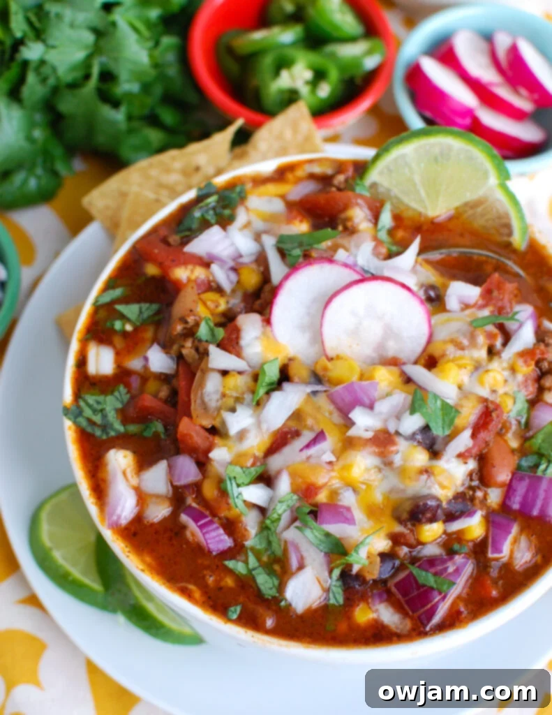 Easy Pork Chili with radish