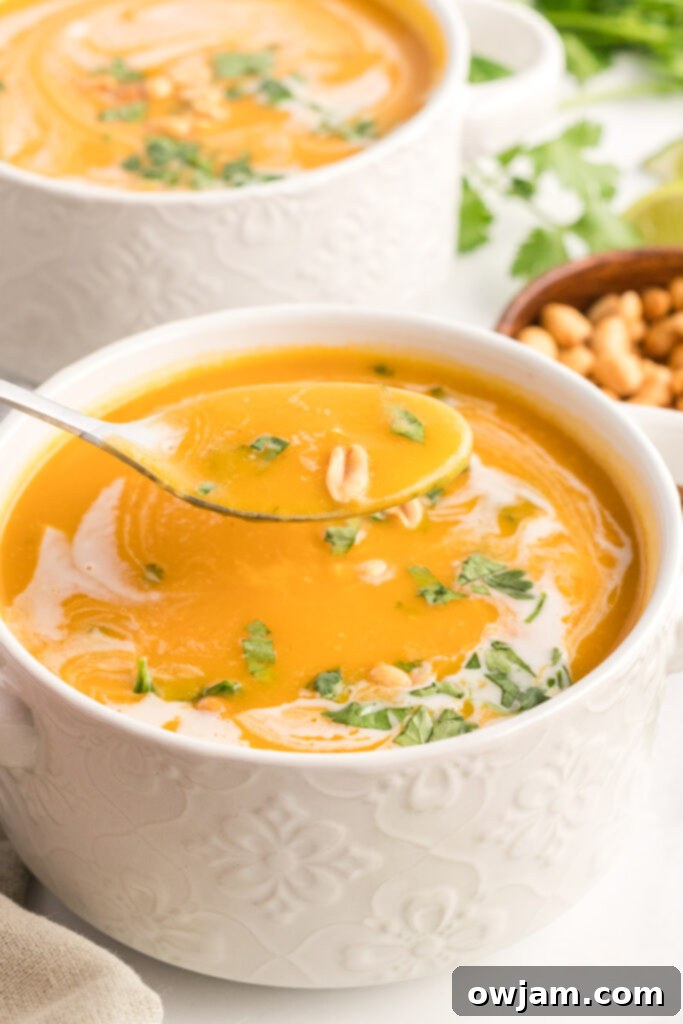 Creamy Instant Pot Butternut Squash Soup 3 Instant Pot Butternut Squash Soup with spoon