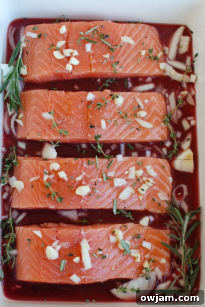 Crimson Glazed Salmon 5 Honey Glazed Pomegranate Salmon in pan