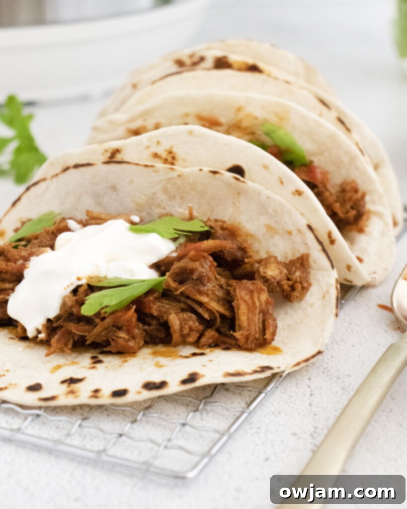 Instant Pot Carnitas Recipe in tacos