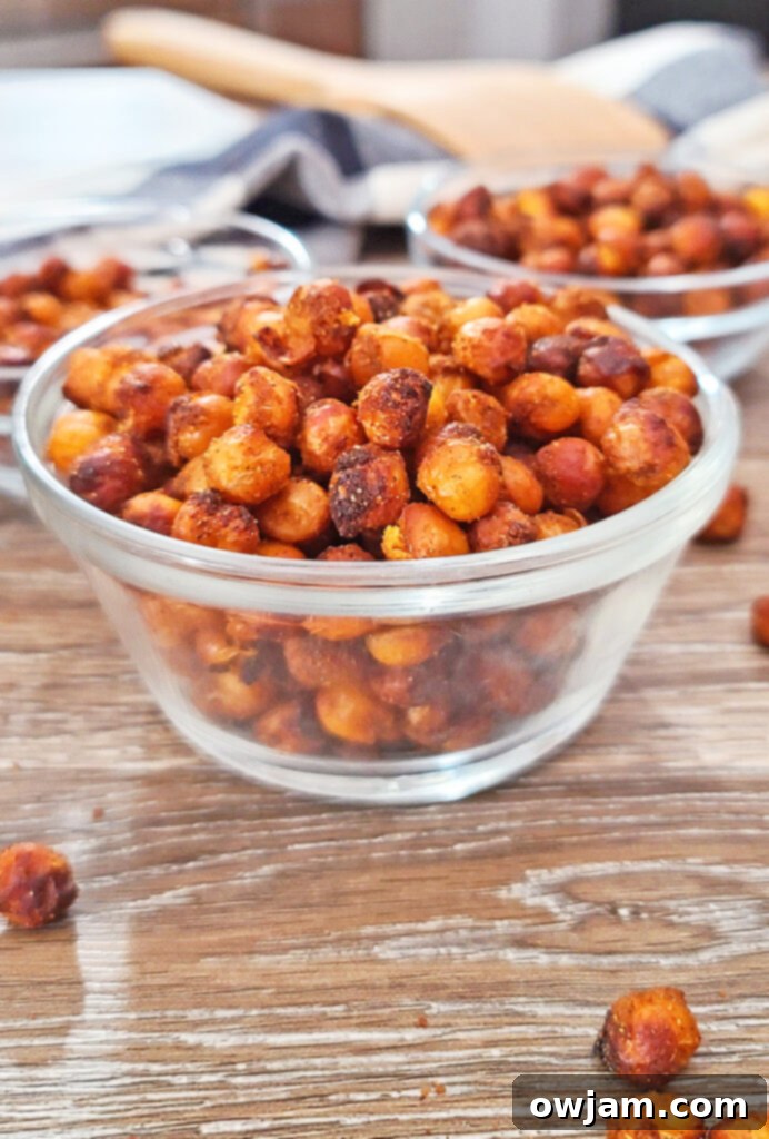 Air Fryer Chickpeas in bowl