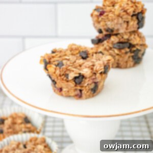 Wholesome Banana Oat Wonders 10 A perfectly baked Banana Oatmeal Muffin from the recipe.