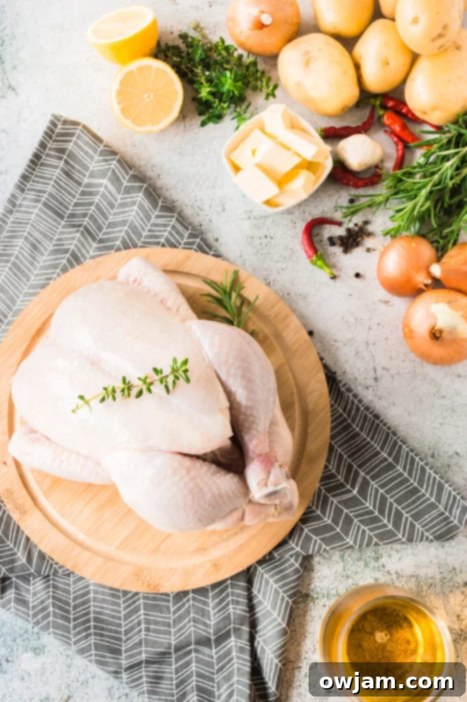 Whole Roasted Chicken with Potatoes ingredients 