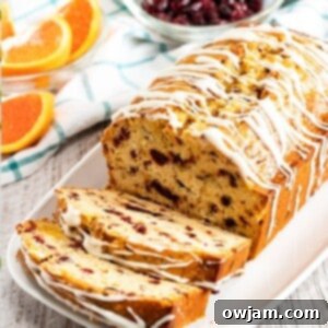 Cranberry Orange Bread square image for recipe card