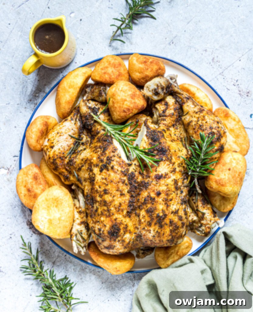 Instant Pot Rotisserie Chicken with rosemary