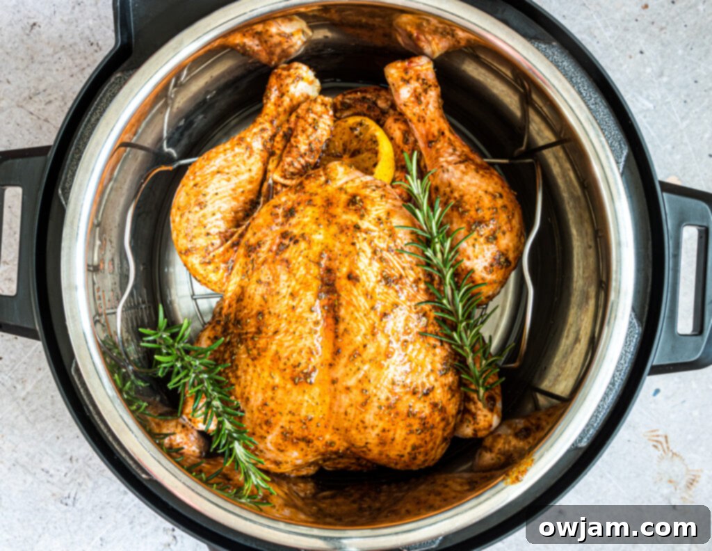 Instant Pot Rotisserie Chicken in an instant pot