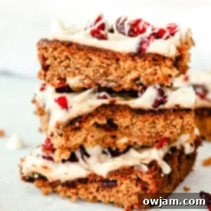 Cranberry Bliss Bars in a stack