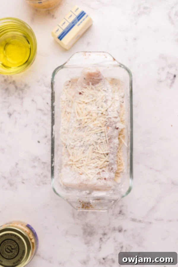 Pan Fried Garlic Butter Cod in pan