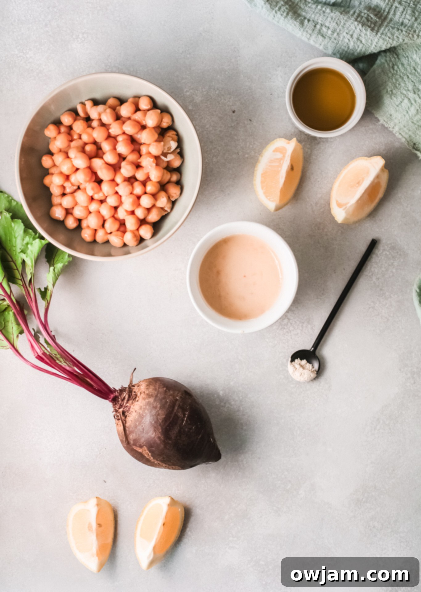 Easy Beet Hummus ingredients