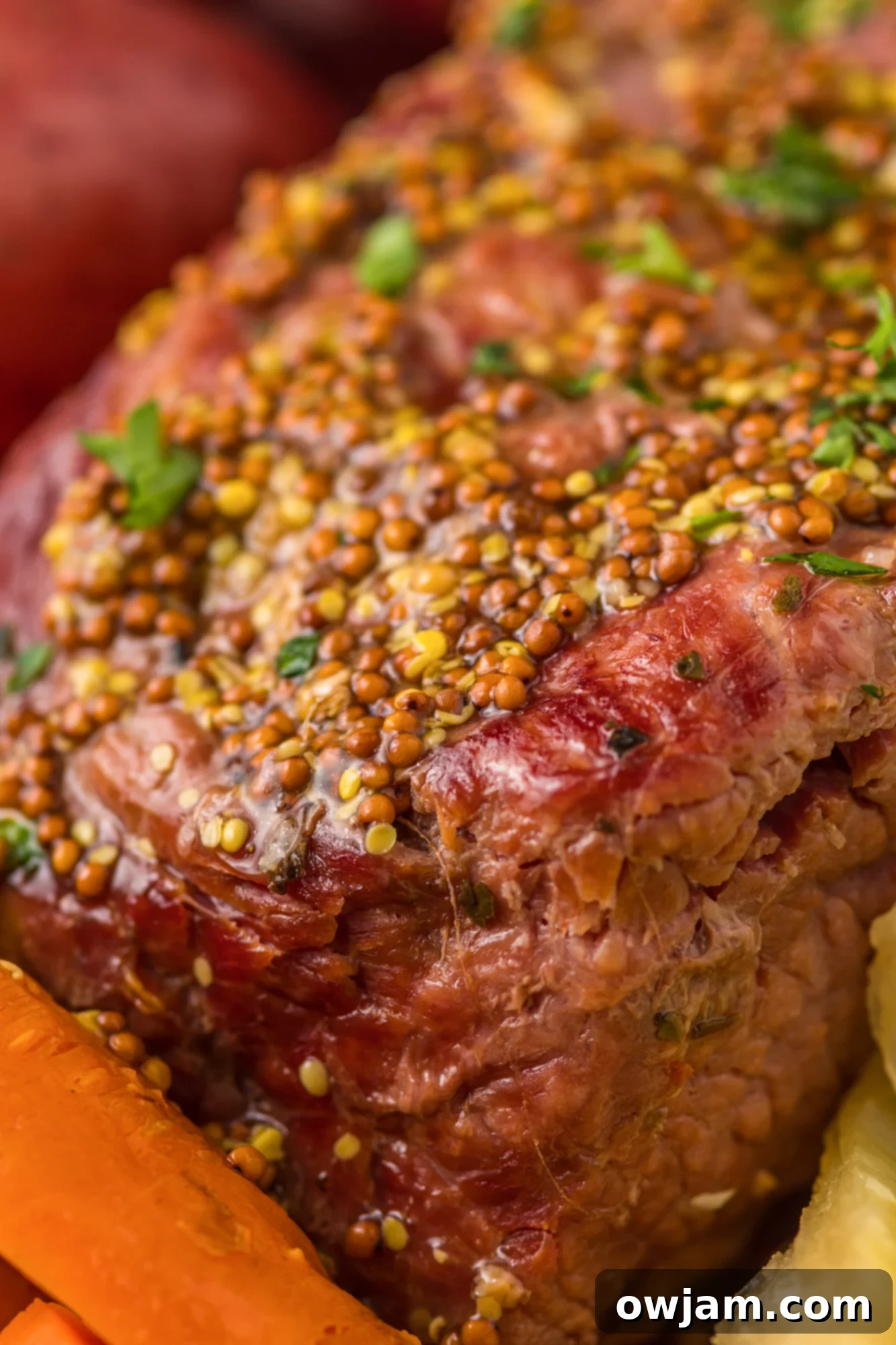 Tender Instant Pot Corned Beef and Cabbage 12 Instant Pot Corned Beef and Cabbage plated with herbs