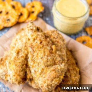 Crunchy Pretzel Chicken 10 Pretzel Crusted Chicken Recipe with honey mustard.