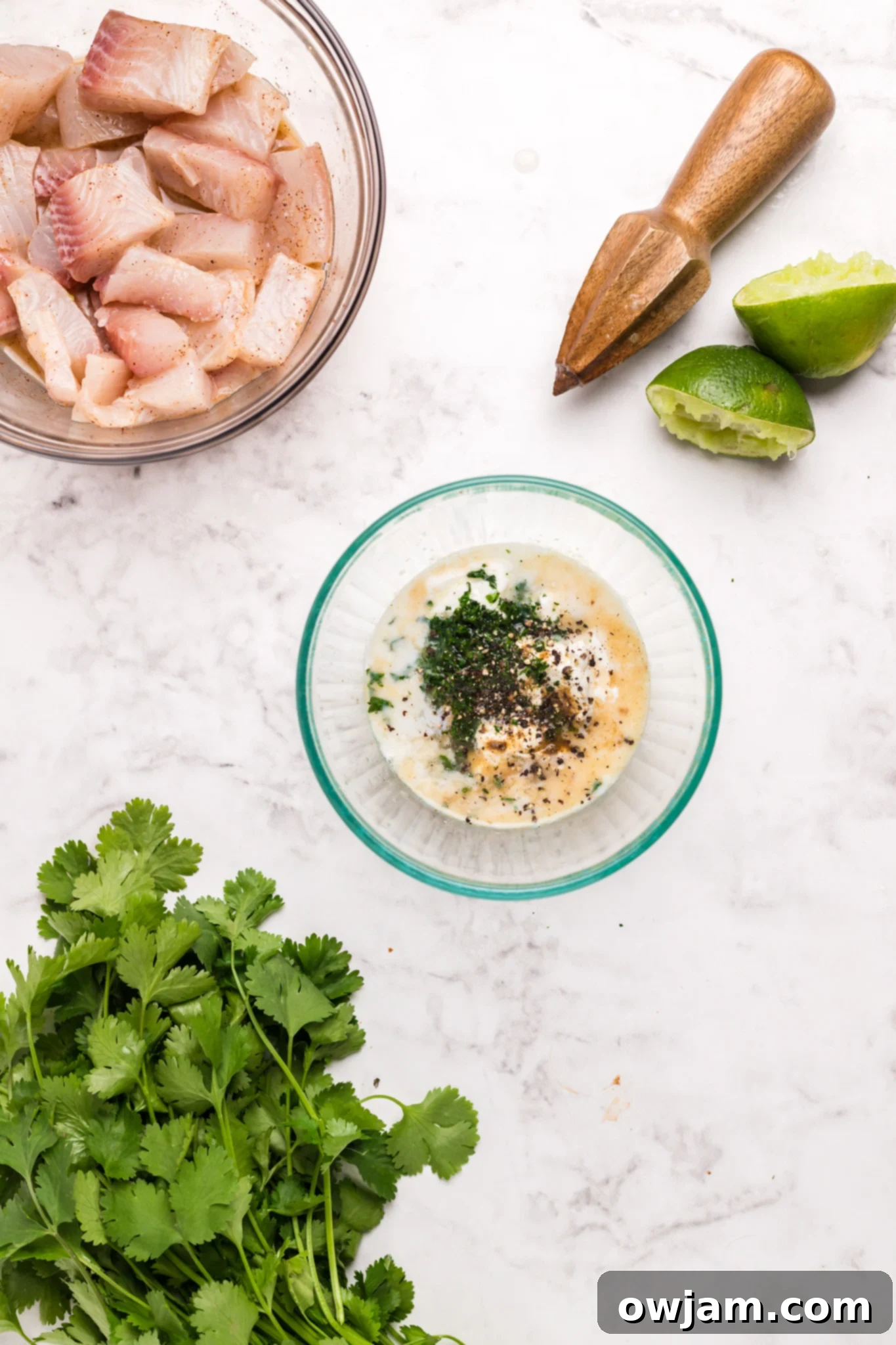 Air Fryer Tilapia spices and breadcrumbs.