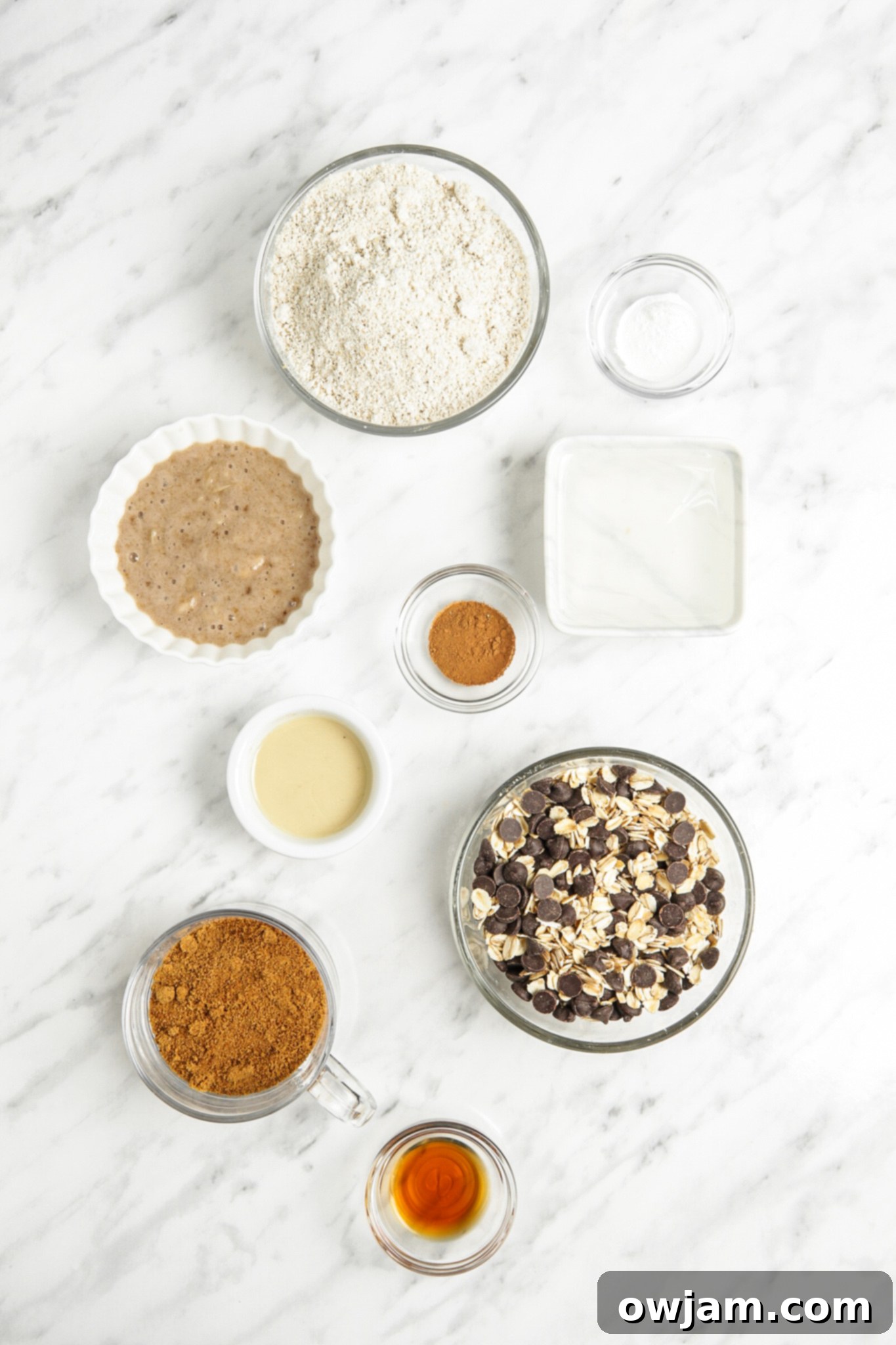 Wholesome Banana Oat Cookies 3 Homemade Banana Oatmeal Cookies ingredients.