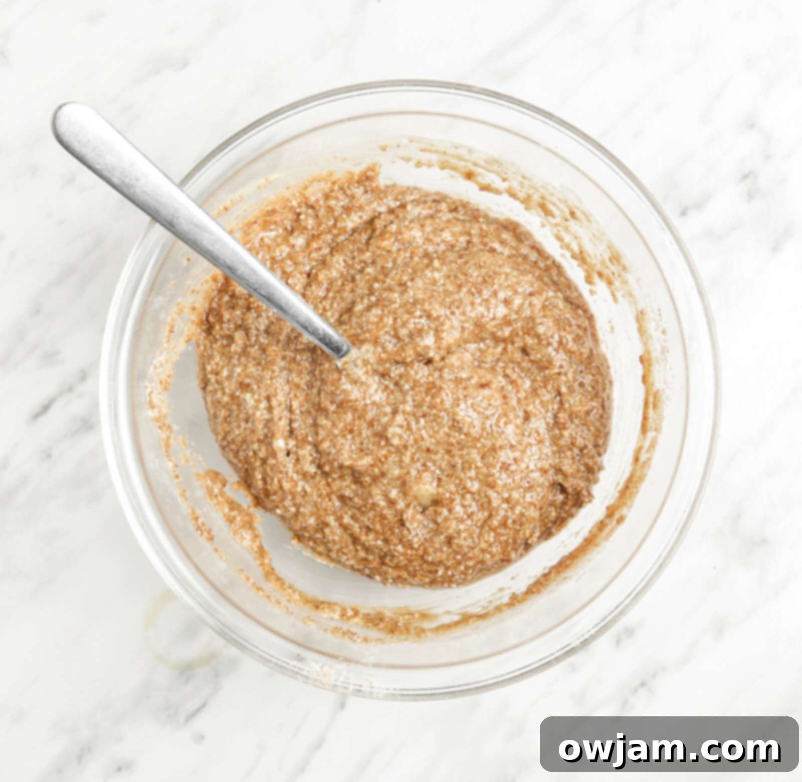 Wholesome Banana Oat Cookies 6 Homemade Banana Oatmeal Cookies wet ingredients.