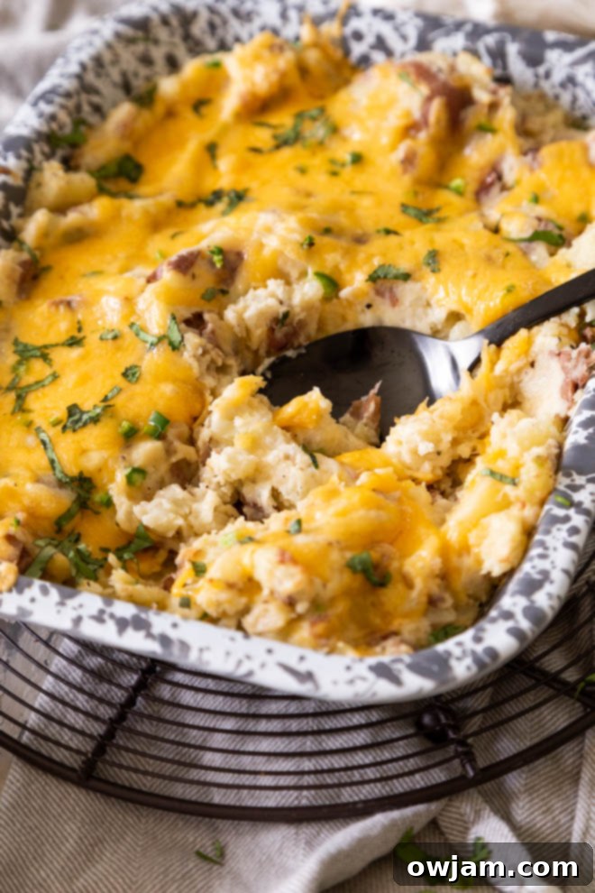 Spicy and cheesy Jalapeno Cheddar Mashed Potatoes, a flavorful steak accompaniment.