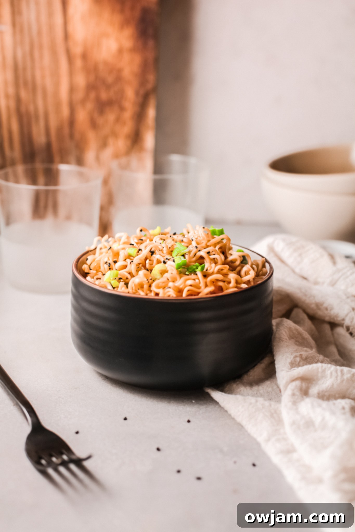 Spicy Ramen Noodle in a bowl.