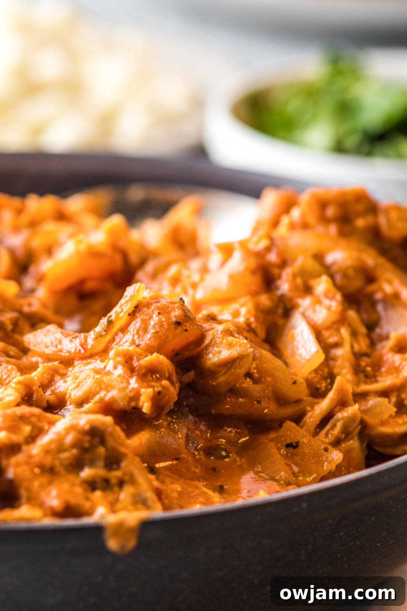 Smoky Chipotle Chicken Tinga 10 Chicken Tinga Recipe with spoon.