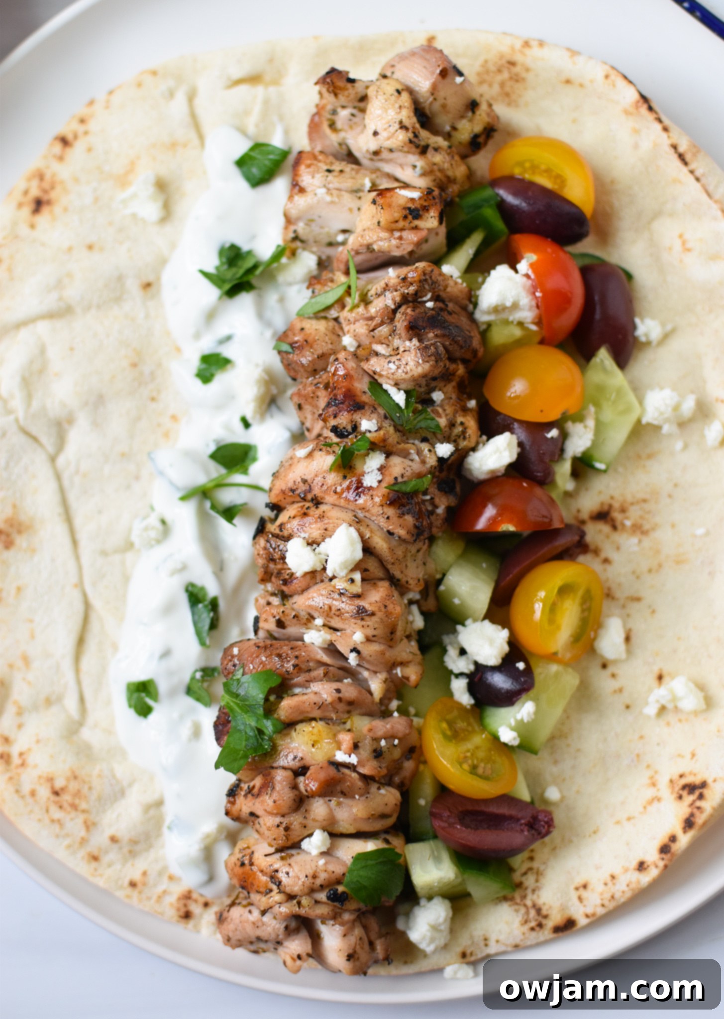 Perfect Homemade Chicken Souvlaki 3 Chicken Souvlaki Recipe with Greek salad.