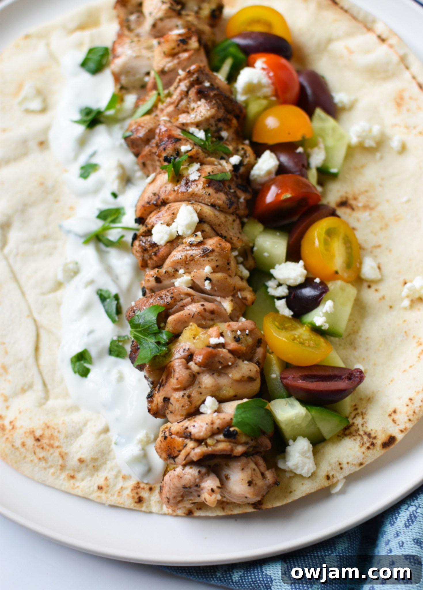 Perfect Homemade Chicken Souvlaki 5 Chicken Souvlaki Recipe with tomatoes and feta cheese.
