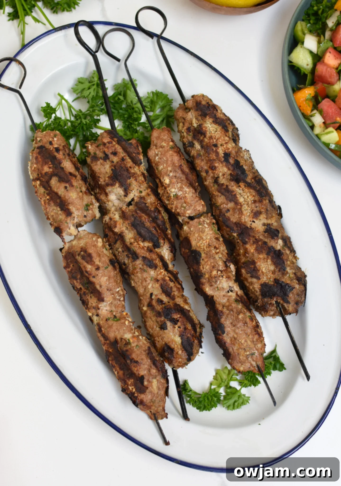 Savory Turkey Kofta Kebab 7 Fresh parsley, a key ingredient for fragrant Turkey Kofta Kebabs.