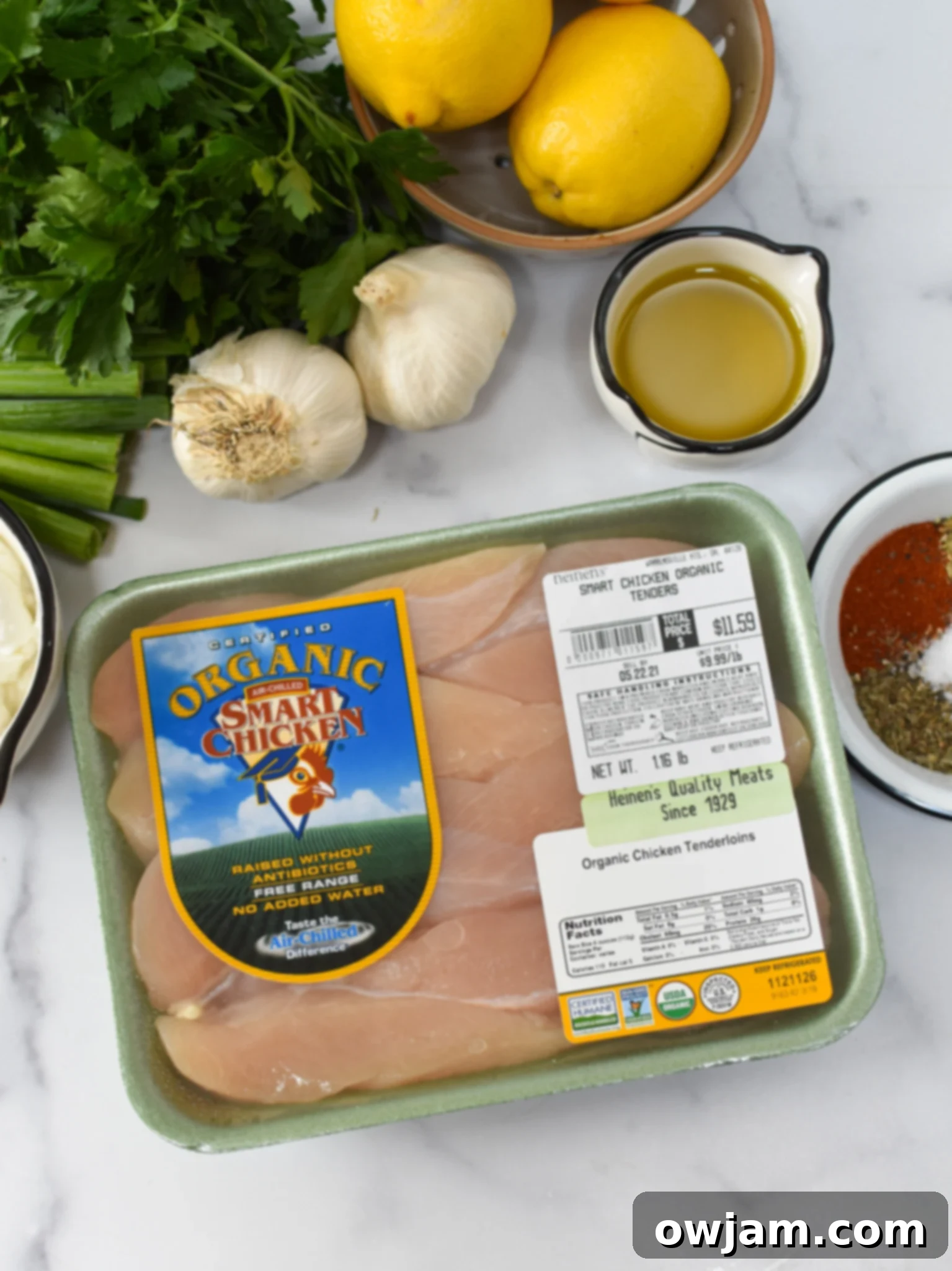 Yogurt Marinated Chicken ingredients.