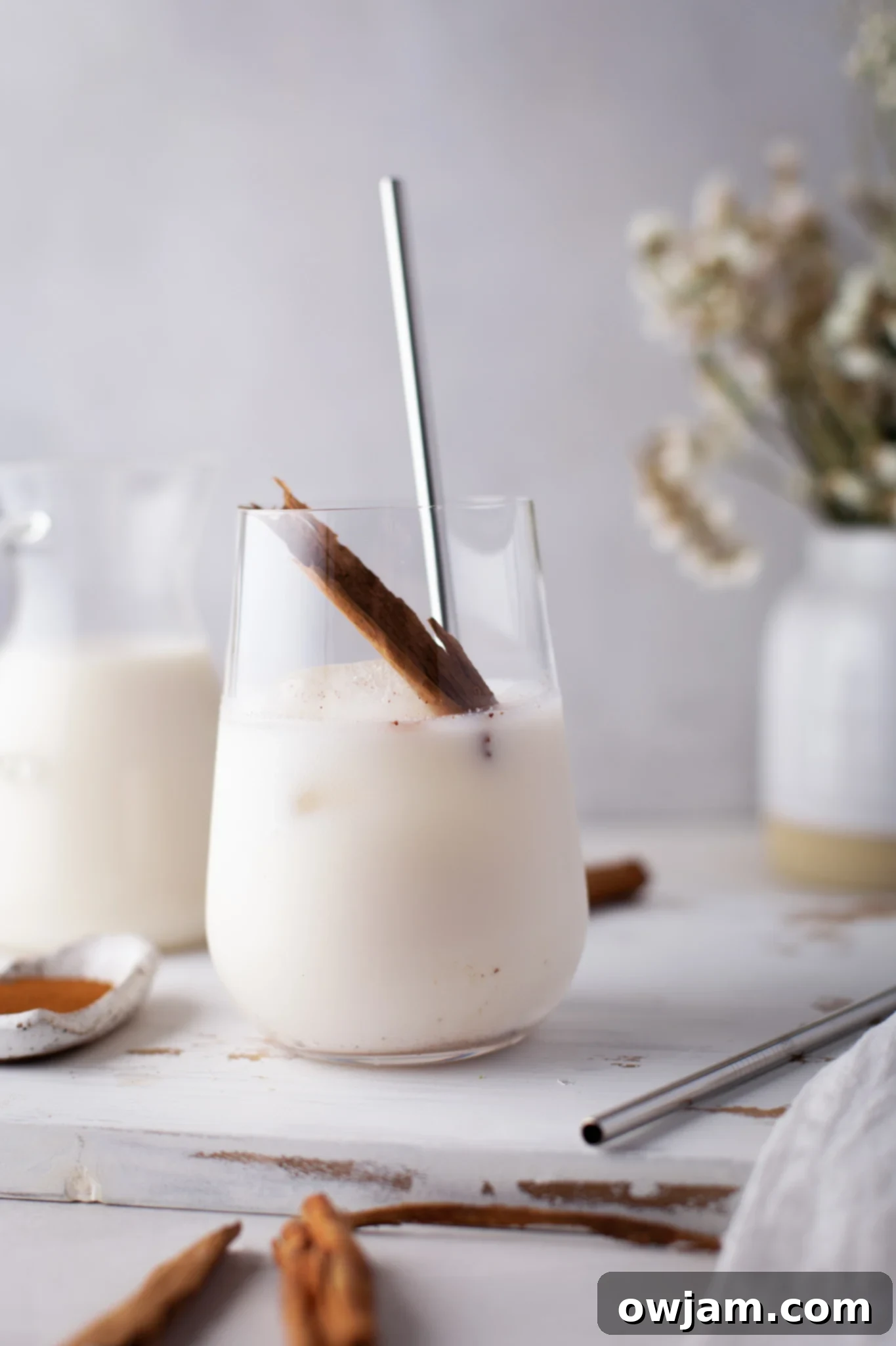 Homemade Horchata 11 Horchata Recipe with cinnamon sticks.
