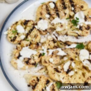 Grilled Cauliflower Steaks with Yogurt Tahini Sauce 1200 x 1200