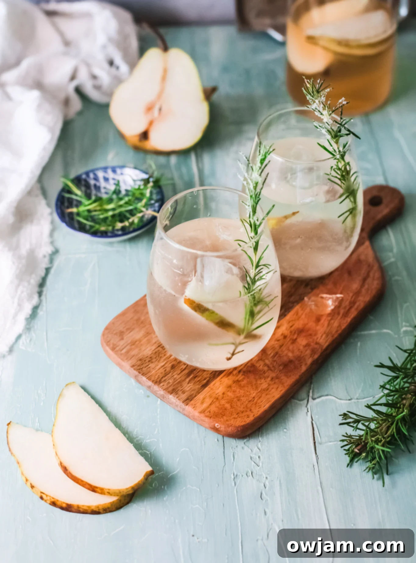 White Sangria Recipe in a glass. 