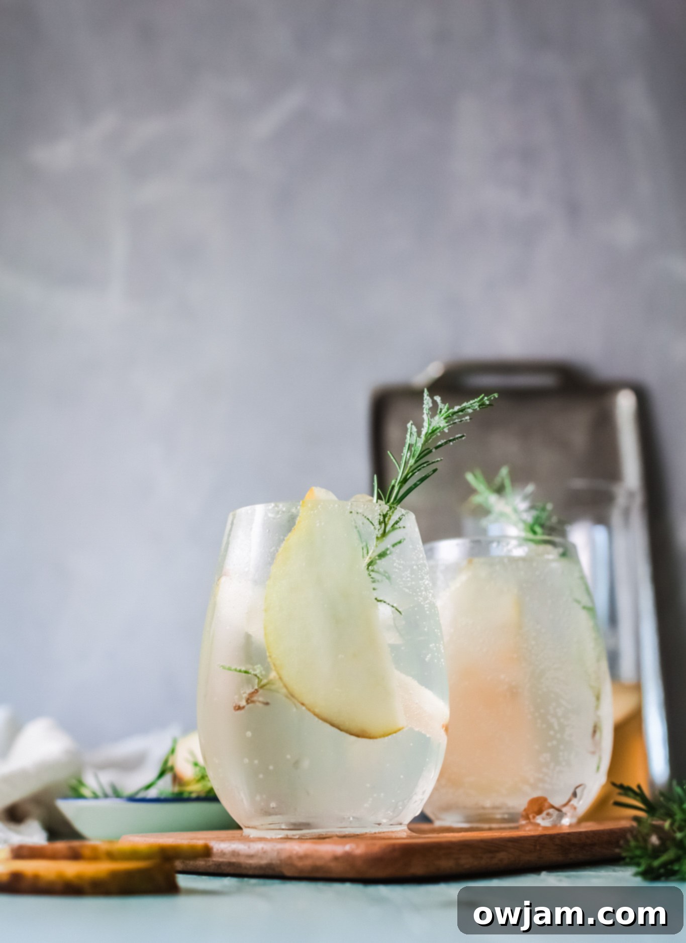White Sangria Recipe with rosemary. 