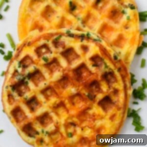 A perfectly cooked chaffle, golden brown and crispy, ready to be enjoyed.