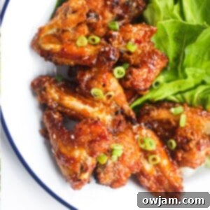Air Fryer Chicken Wings Recipe with sweet and tangy sauce.