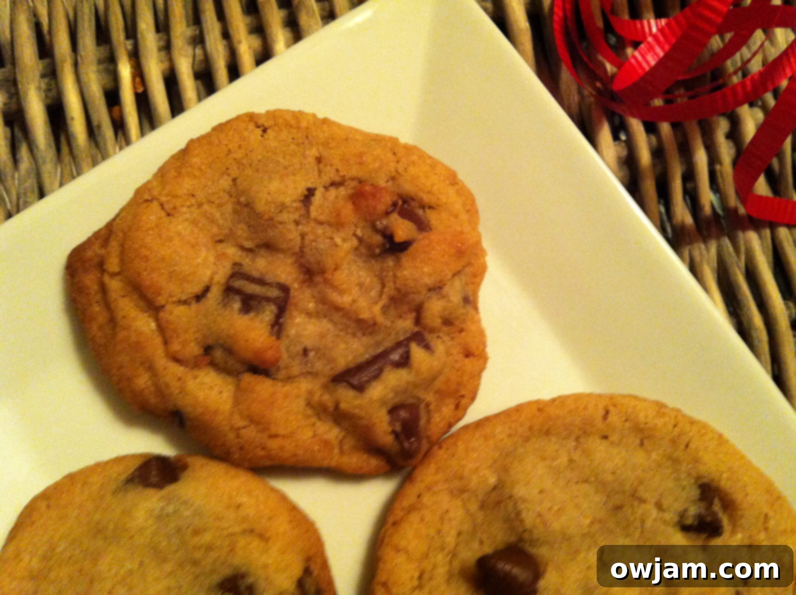 Close-up of delicious Double Chip Chocolate Chunk Cookies, a perfect sweet treat