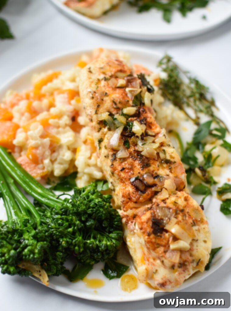 Zesty Lemon Garlic Halibut 5 Lemon Garlic Halibut Recipe with broccoli on plate.