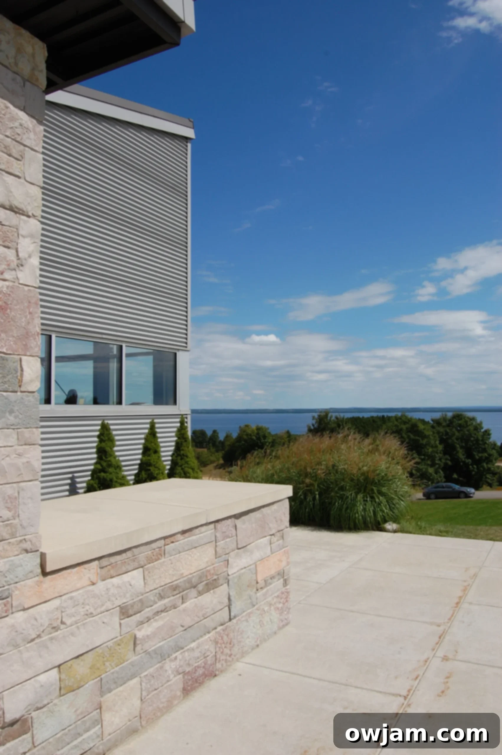 Exterior of 2 Lads Winery, showcasing its sleek, modern architecture