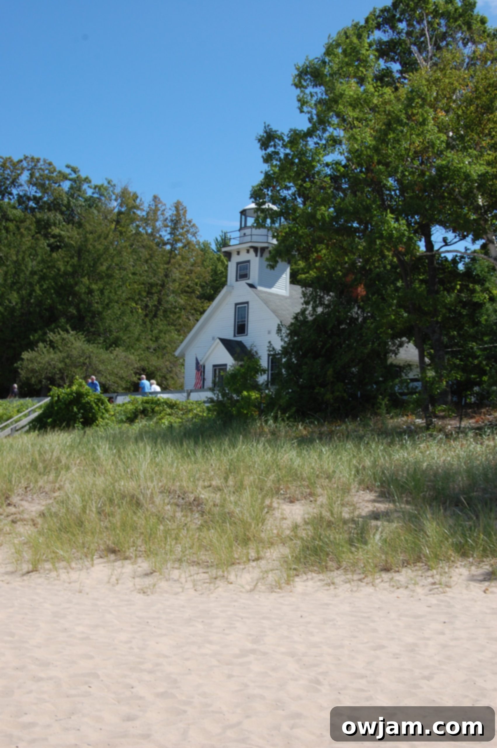 Historic Mission Point Lighthouse at the tip of Old Mission Peninsula