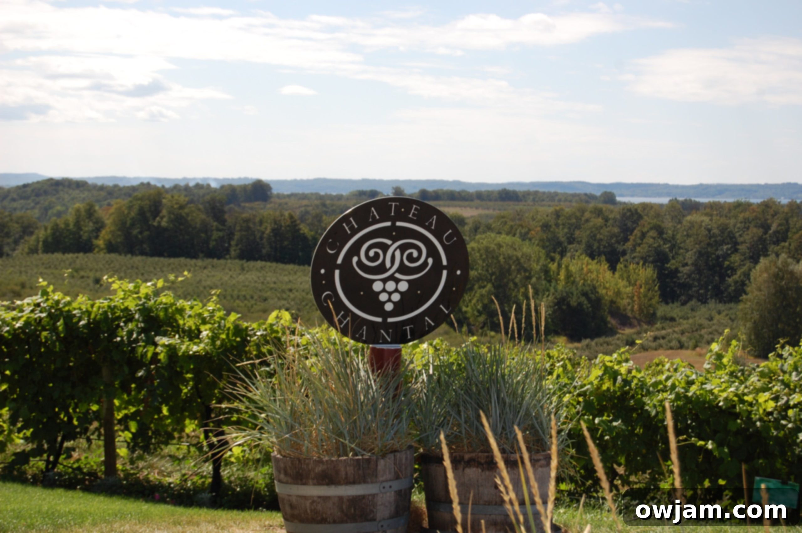 Exterior of Chateau Chantal, an elegant winery with stunning architecture