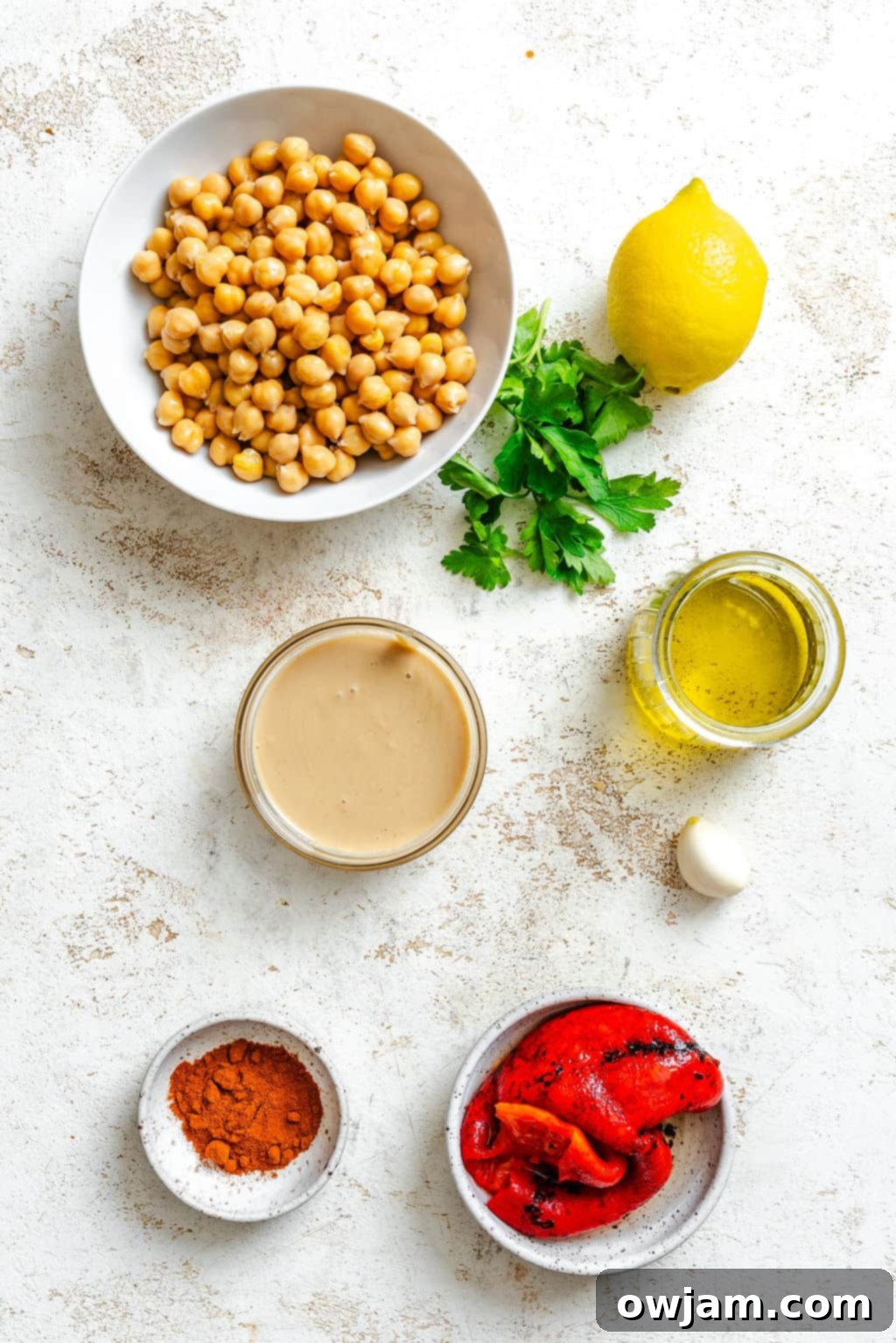 Smoky Red Pepper Hummus 3 Roasted Red Pepper Hummus Recipe Ingredients