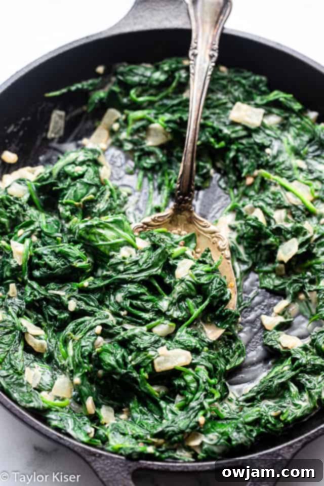 Low Carb Keto Creamed Spinach