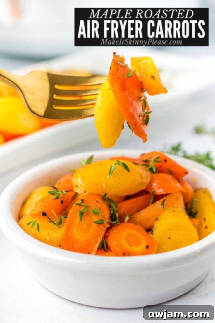 Air Fryer Carrots - Maple Roasted