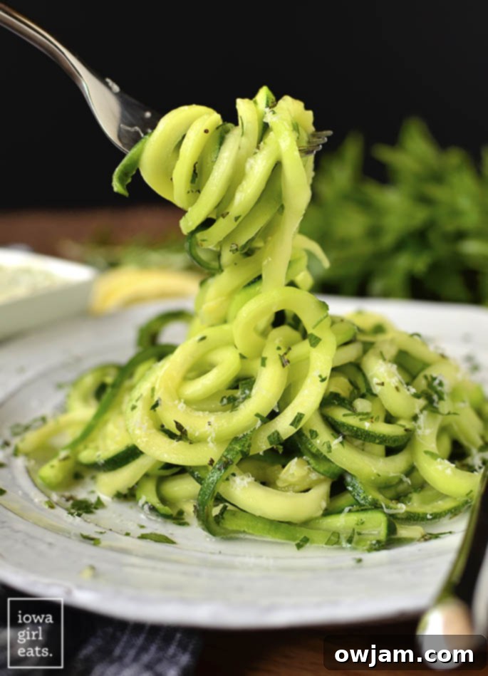 Parmesan Garlic-Herb Zoodles
