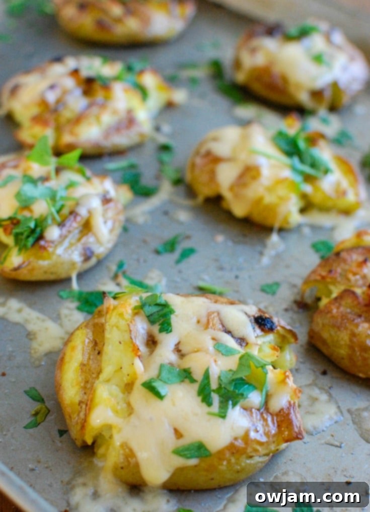 Gouda Smashed Potatoes