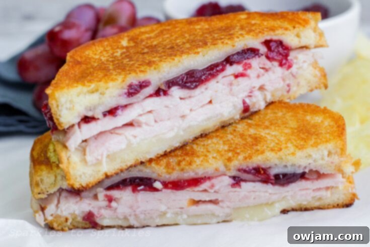 Turkey Cranberry Grilled Cheese