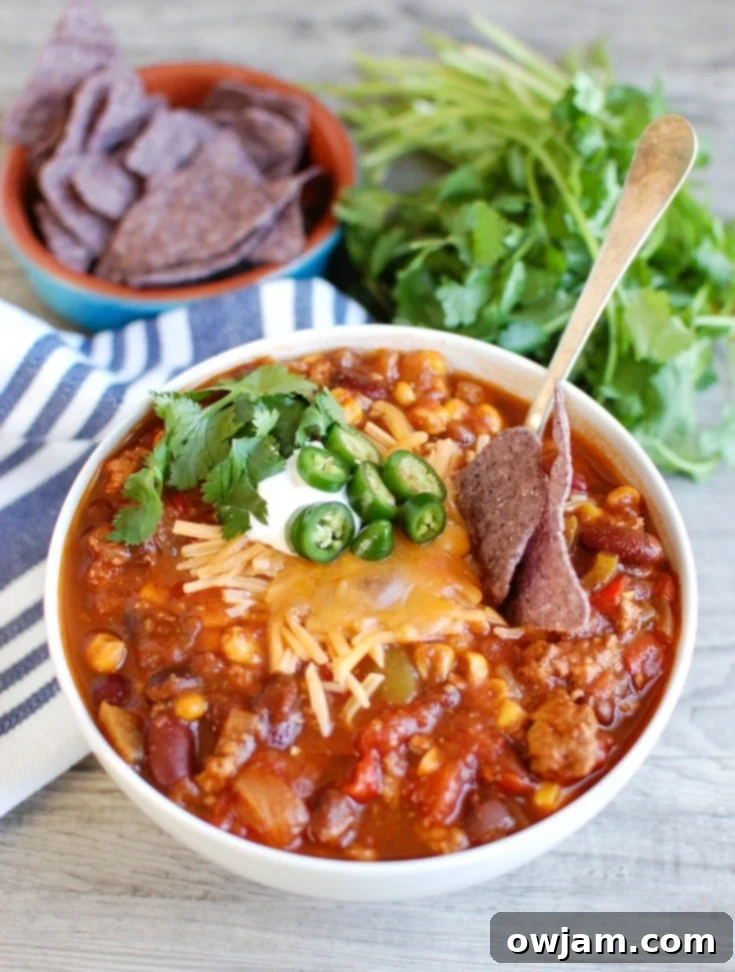 Slow Cooker Turkey Chili