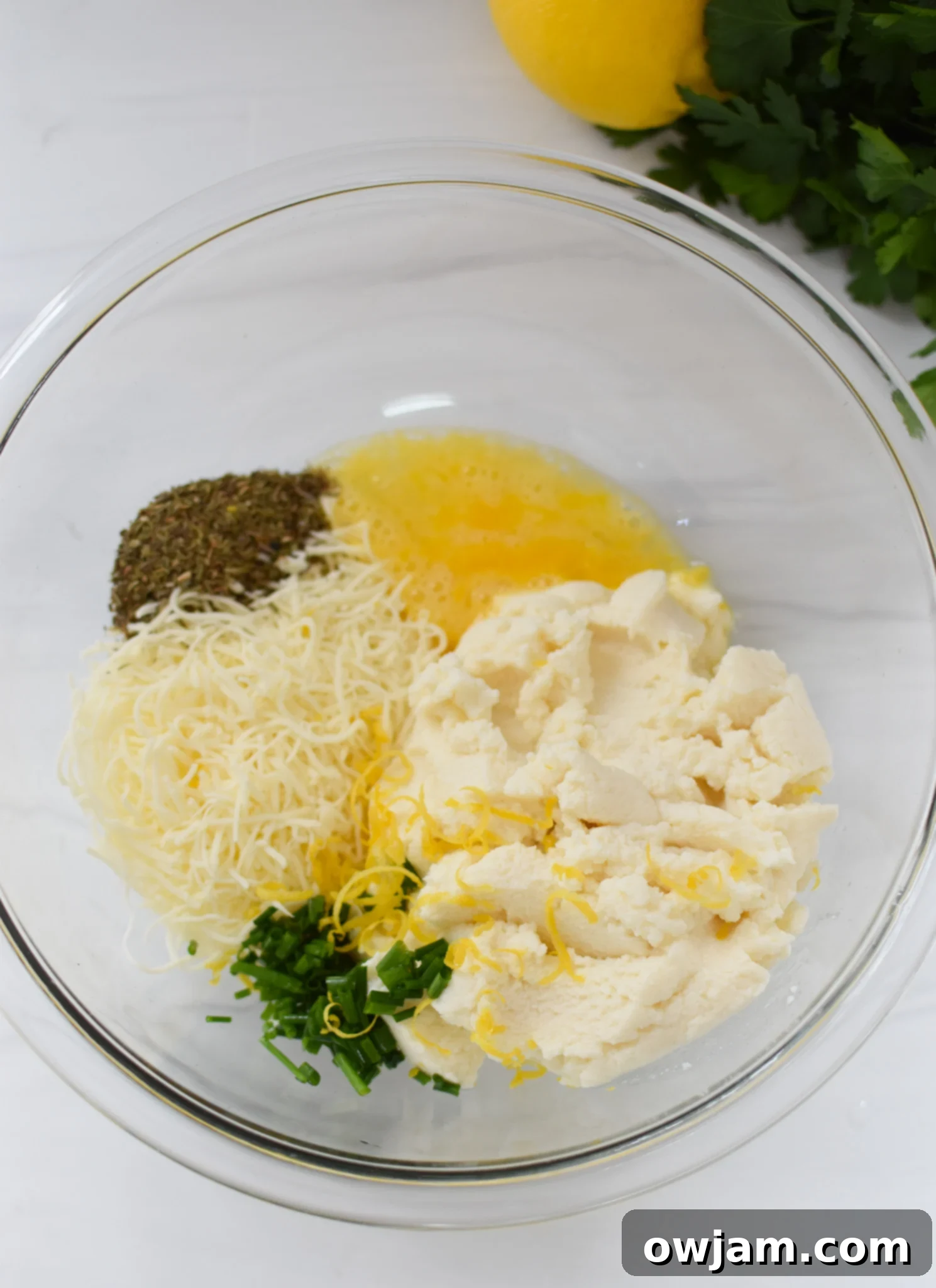 Veal Stuffed Shells cheese mixture.