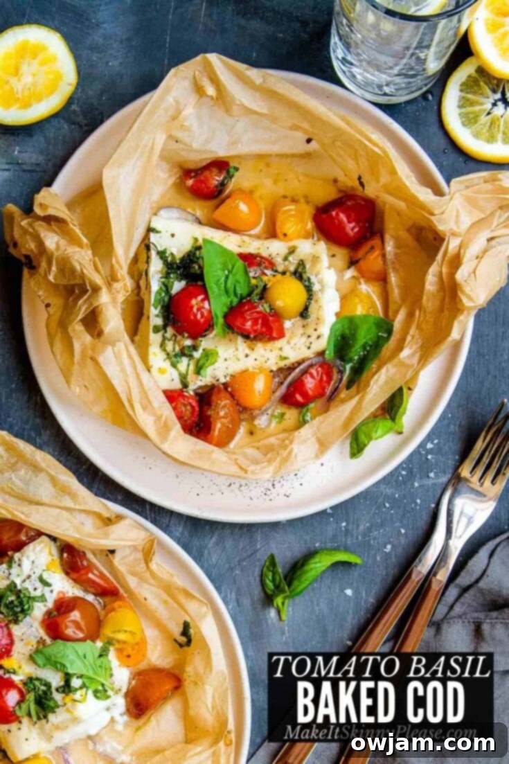 Baked Cod with Tomato and Basil
