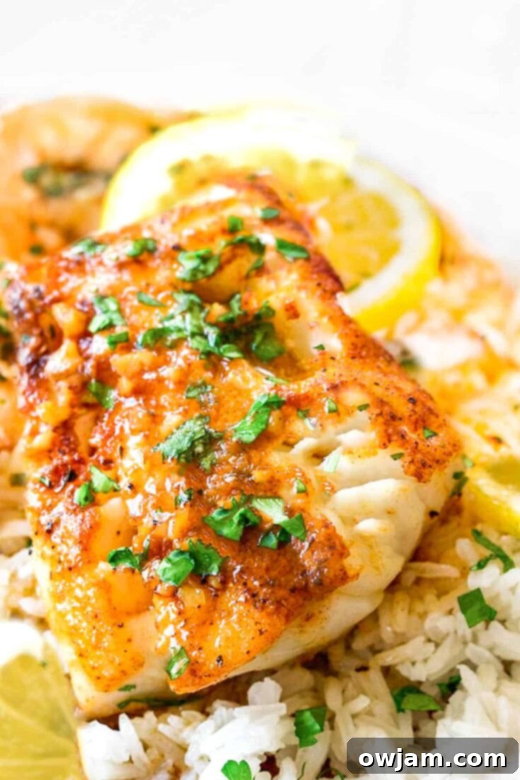 Simple Garlic Butter Cod Fillets