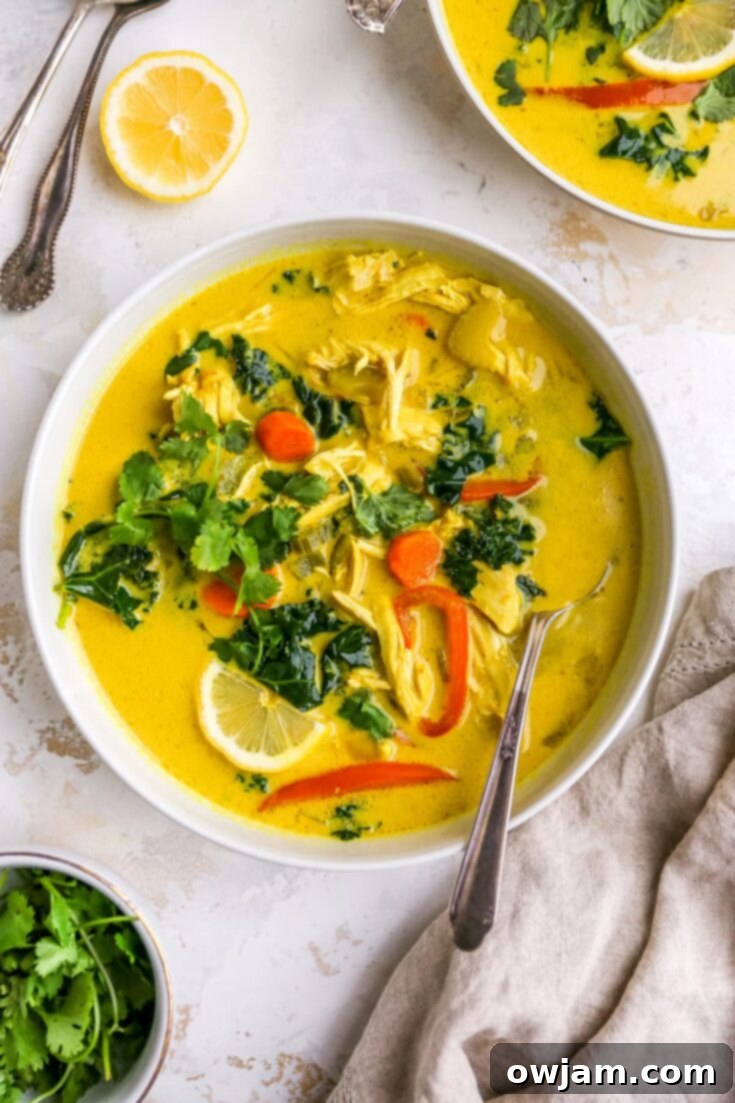 Bowl of healthy and vibrant Detox Soup