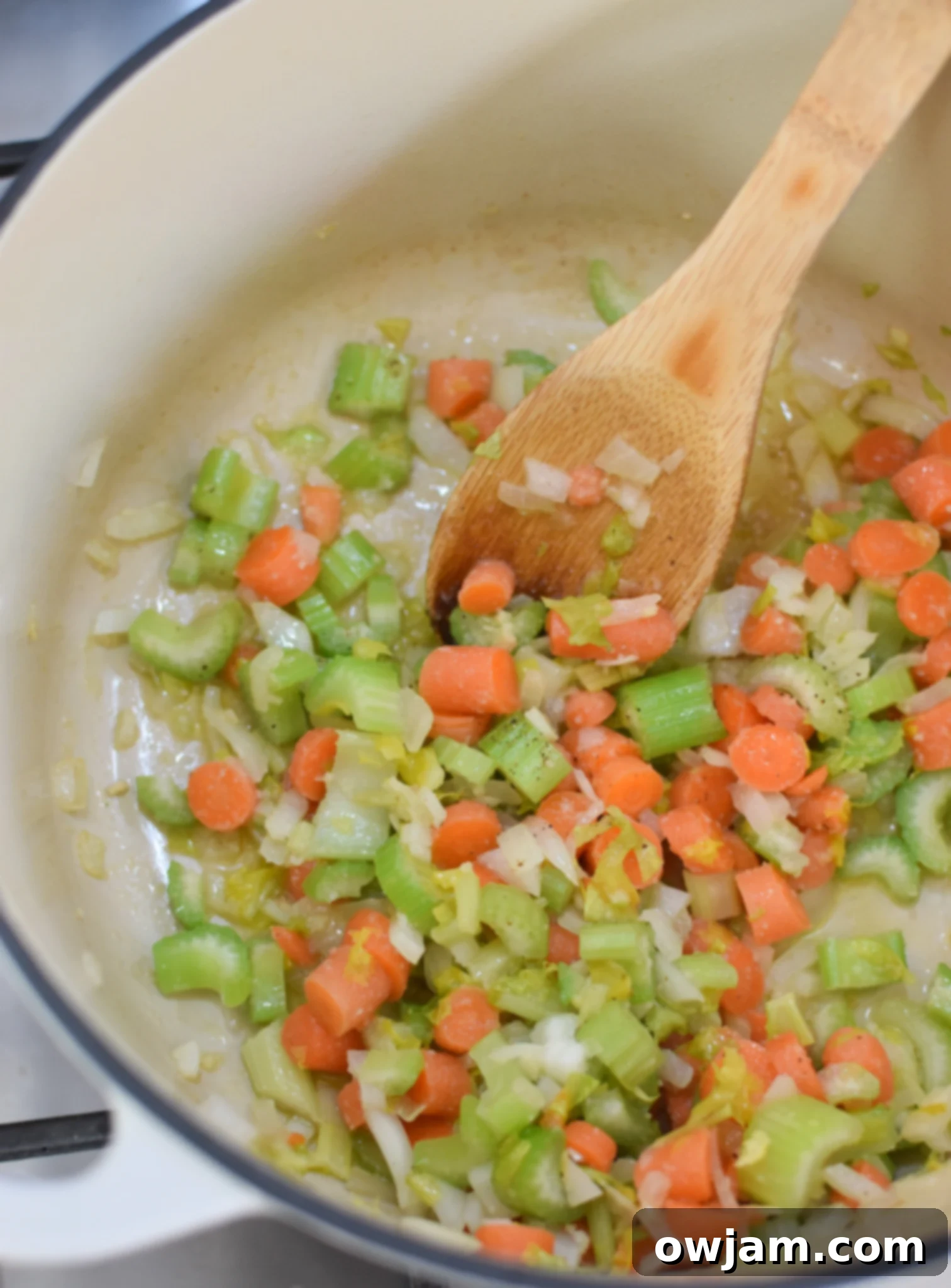 Comforting Chicken Potato Soup 5 Chicken Potato Soup Recipe sauté the vegetables.
