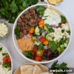 Minced Lamb Recipe in a white bowl.