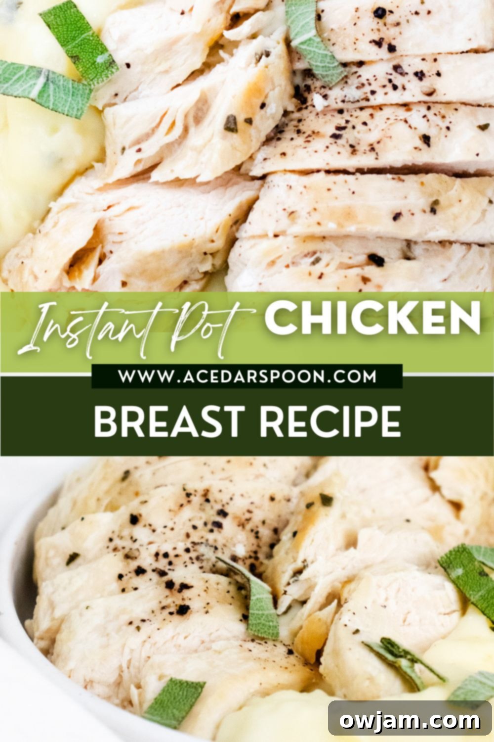 Perfect Instant Pot Chicken Breasts 9 Instant Pot Chicken Breast Recipe with logo.